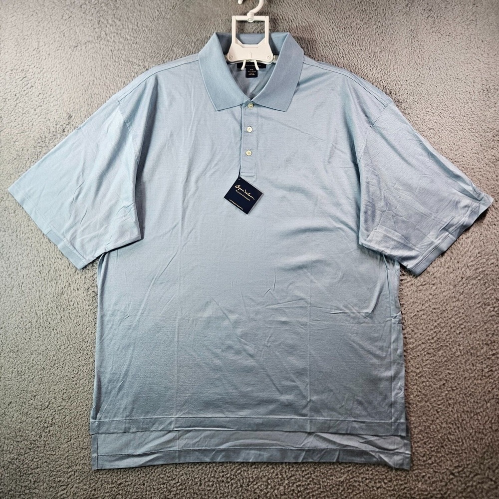NWT - Byron‎ Nelson Polo Shirt Men XXL Eleven Straight Short Sleeve Blue-Gray